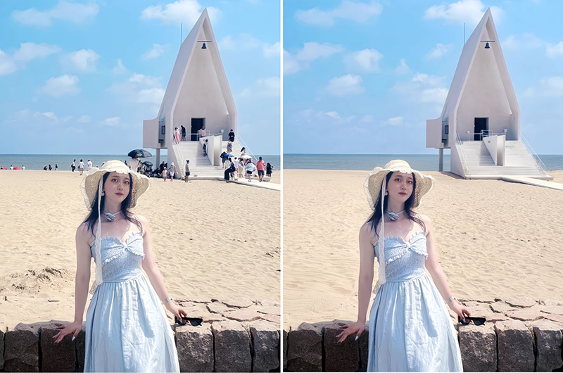 消除路人P图前后对比效果展示